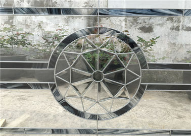 Vetro decorativo del pannello della singola testa del giro per la porta di entrata E bassa 3.2m temperati