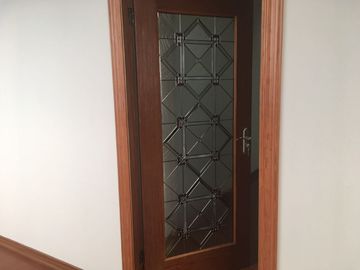 Vetro decorativo 22&quot; del pannello della porta» stile di legno naturale della patina nera *64