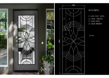 Arte semplice di vetro decorativa su ordinazione elegante di diffusione di Windows della porta di entrata della luce naturale