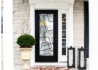 Vetro intarsiato elegante della porta del ferro battuto di illuminazione naturale per la mano di costruzione forgiata dignificata